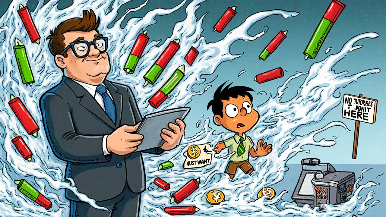 Experienced trader uses 125x leverage while a confused beginner gets blown away by lack of tutorials.