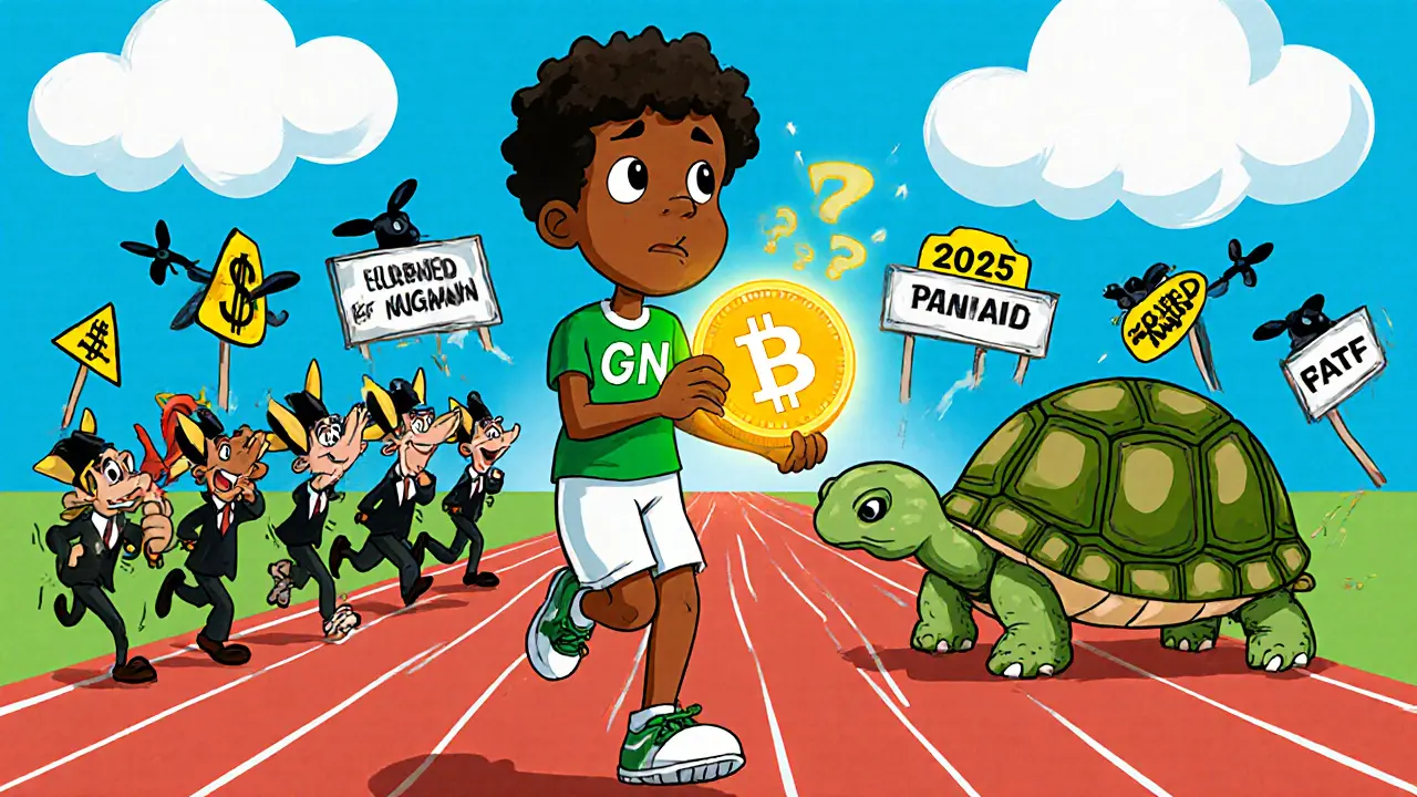 Youth holds Bitcoin turning into eNaira as licensed crypto firms race a slow CBN turtle toward regulation.