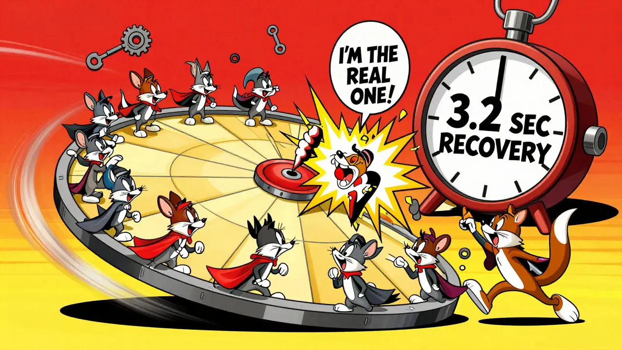 Animated reshuffle chaos with a sneaky weasel impersonating two validator leaders.