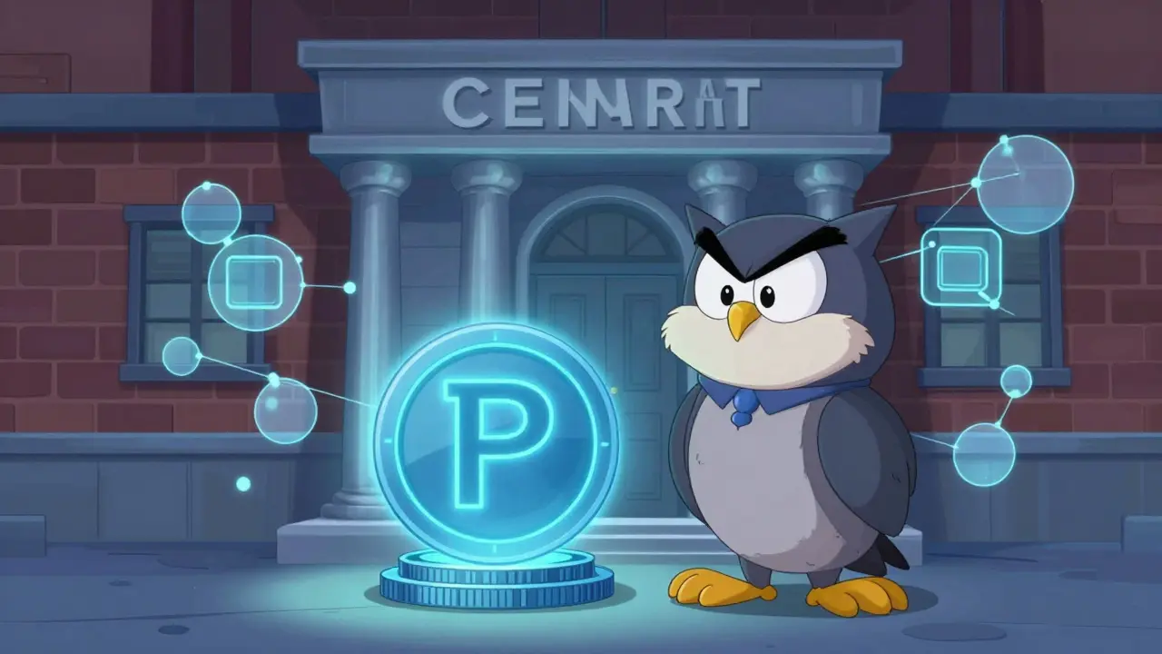 Central Bank owl and digital ruble amidst evolving blockchain tech
