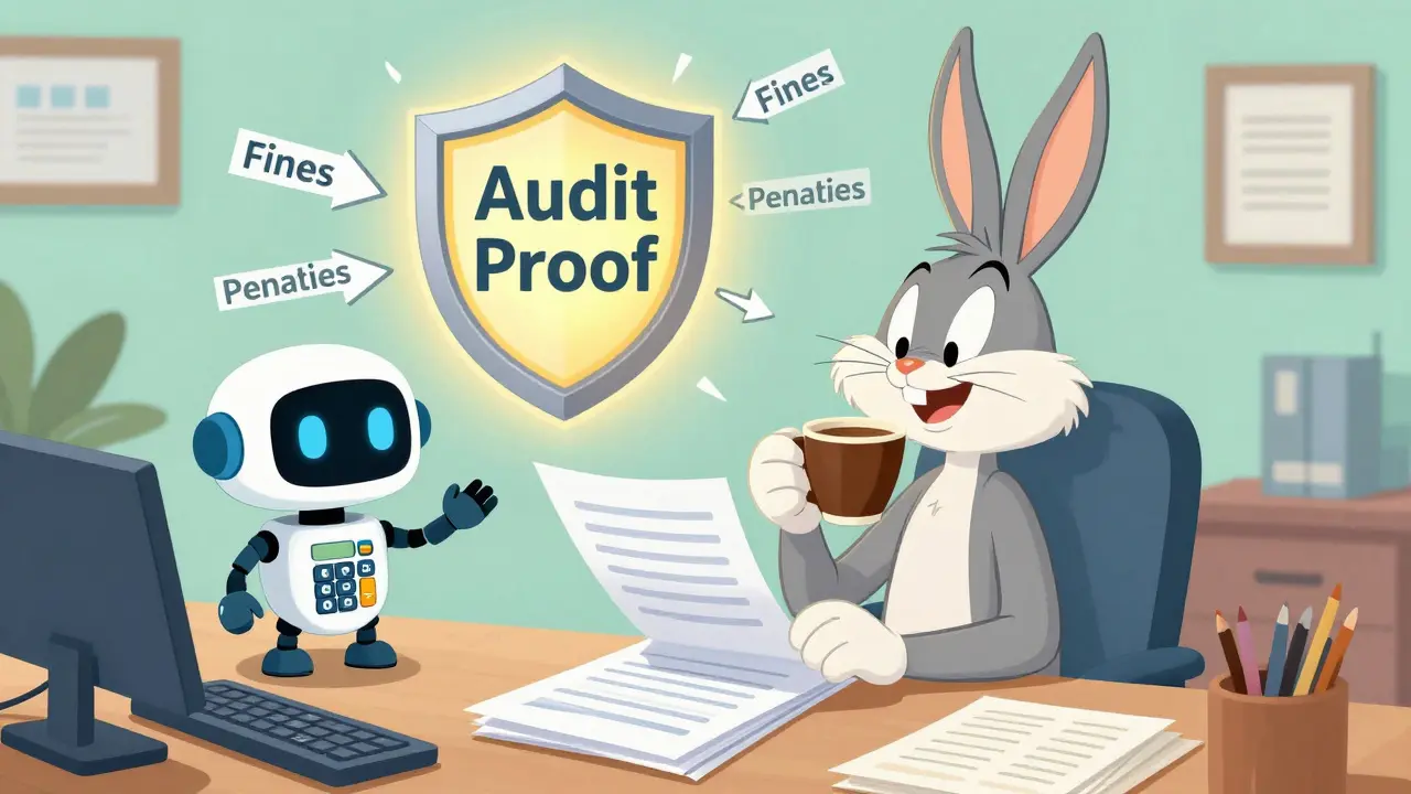 Relaxed taxpayer protected by automated accounting tools and audit-proof records