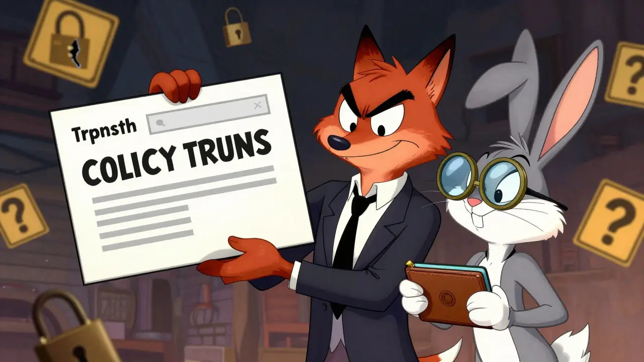 Villainous fox attempting to scam a user with a fake link