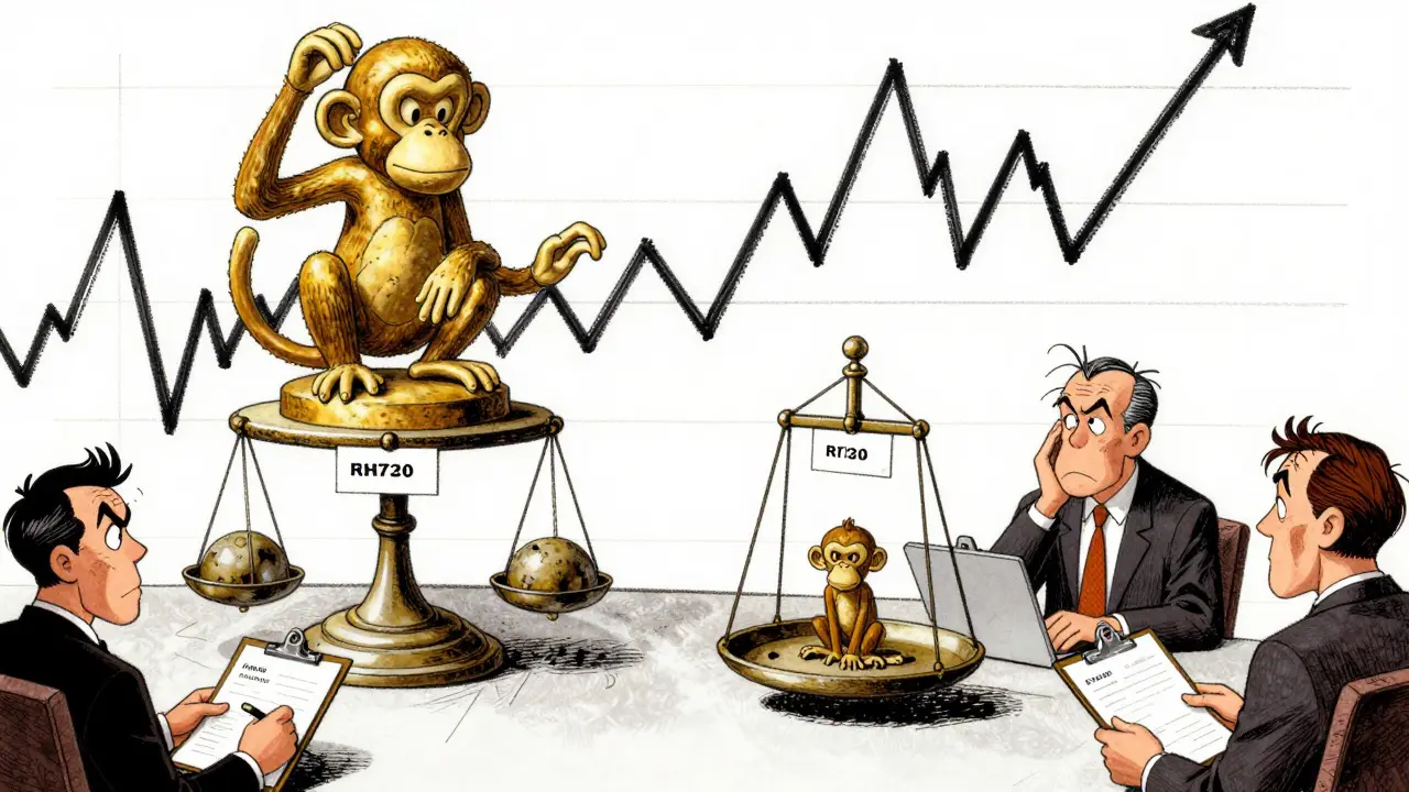 Confused traders looking at inconsistent monkey token prices.