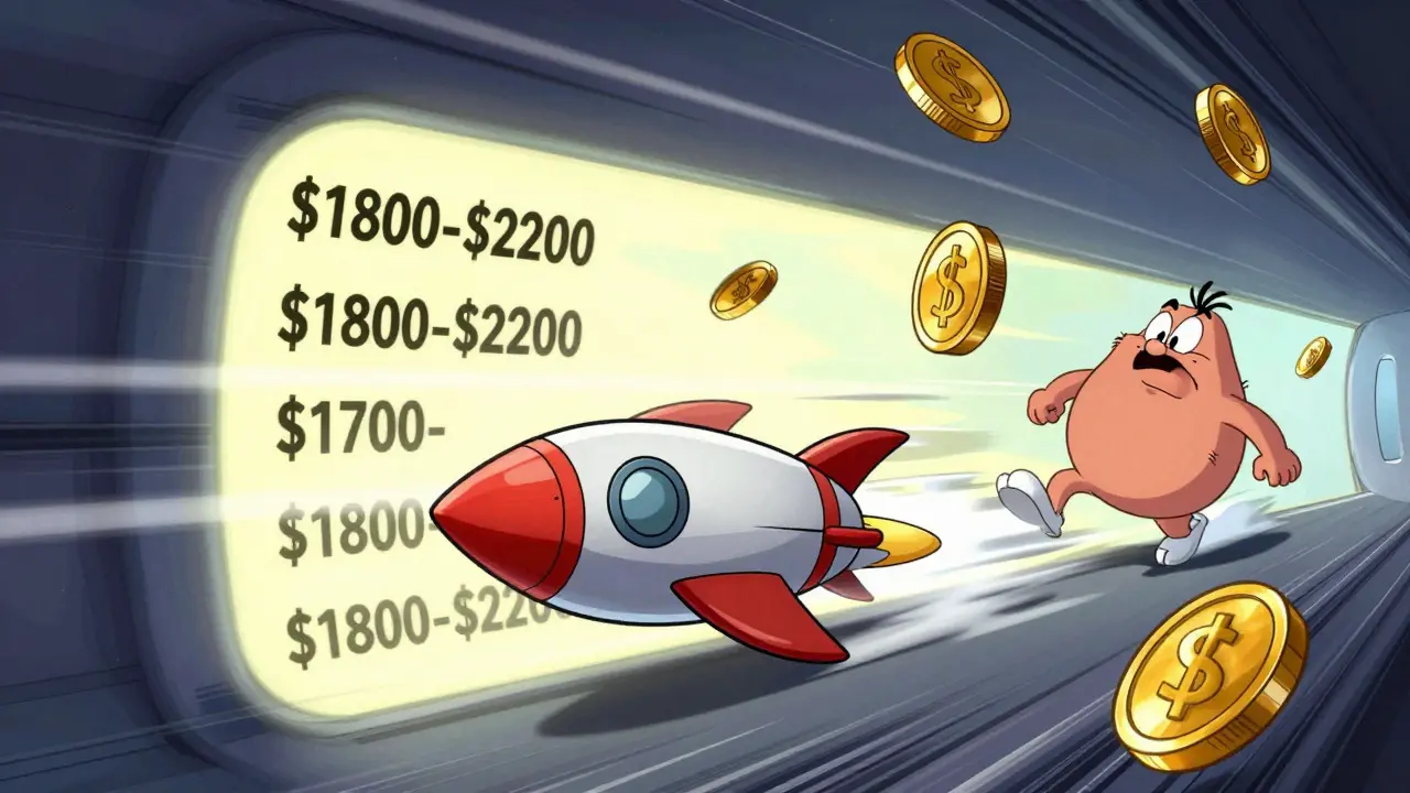 Rocket coin speeding through a narrow liquidity tunnel