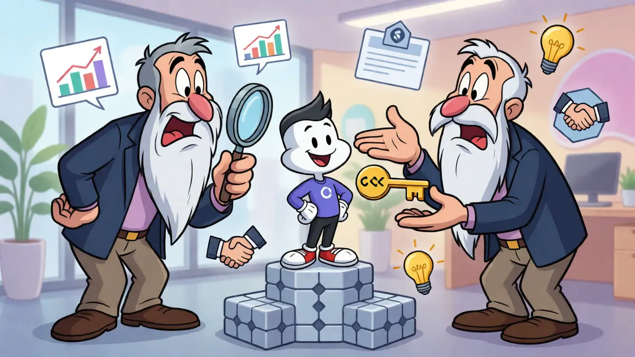 Illustration of Qubit protocol receiving mentorship from MVB program leaders.